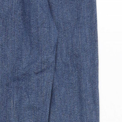 Topshop Womens Blue Cotton Skinny Jeans Size 28 in Regular Zip