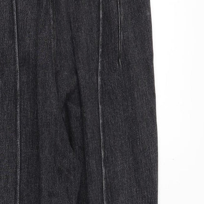 Topshop Womens Grey Herringbone Cotton Skinny Jeans Size 26 in Regular Zip