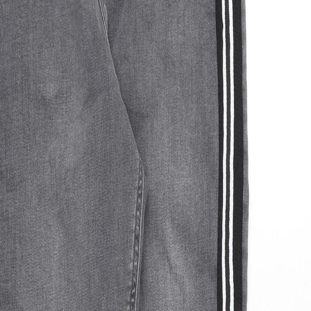 Topshop Womens Grey Cotton Skinny Jeans Size 28 in Regular Zip