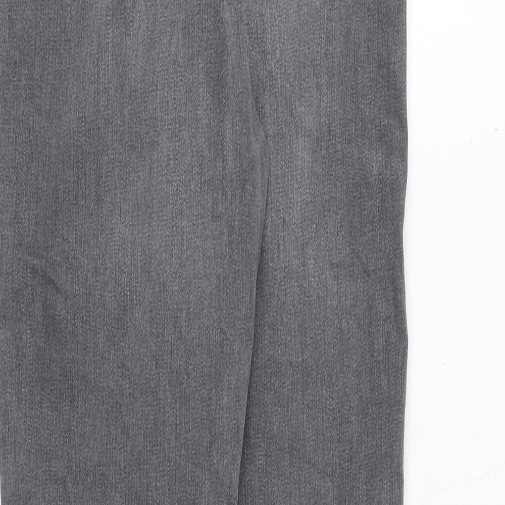 Topshop Womens Grey Cotton Skinny Jeans Size 28 in Regular Zip