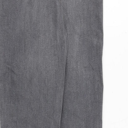 Topshop Womens Grey Cotton Skinny Jeans Size 28 in Regular Zip