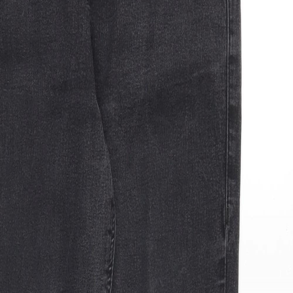 Topshop Womens Grey Cotton Skinny Jeans Size 32 in Regular Zip