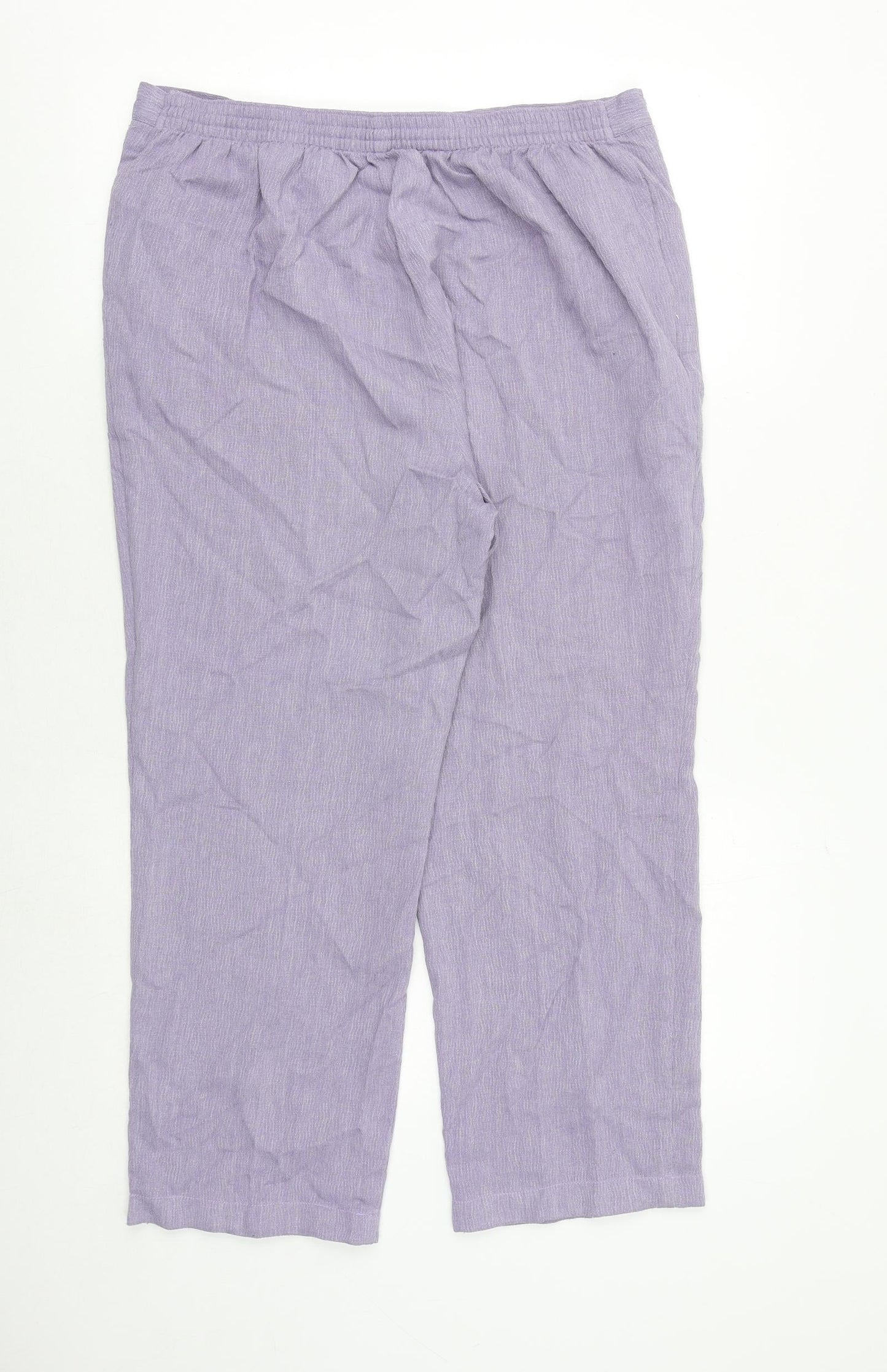 Womens UK Size 16 Marks and Spencer Regular Fit Dress Pants Purple Trousers