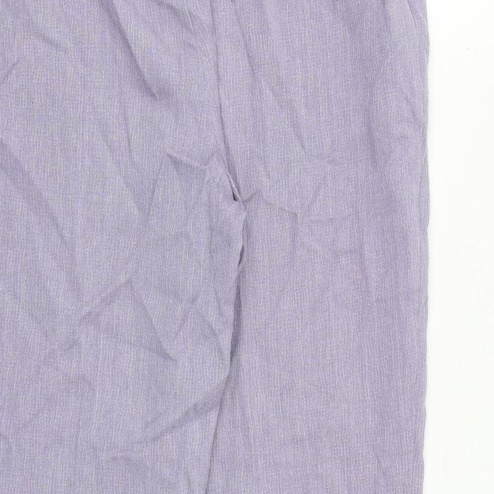 Womens UK Size 16 Marks and Spencer Regular Fit Dress Pants Purple Trousers