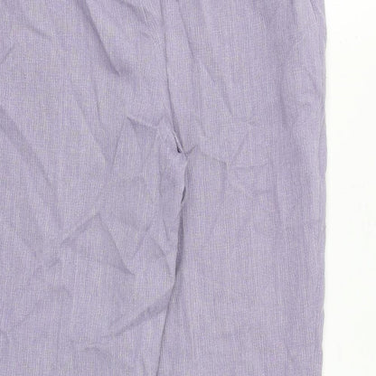 Womens UK Size 16 Marks and Spencer Regular Fit Dress Pants Purple Trousers
