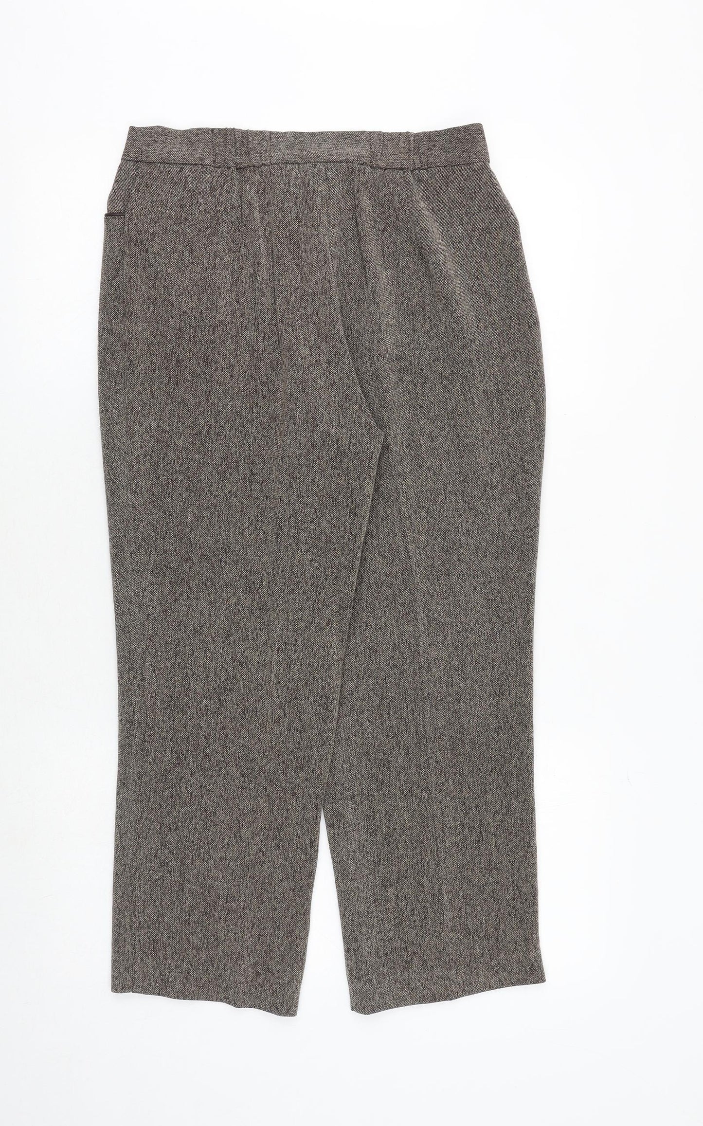 Womens UK Size 10 Marks and Spencer Regular Fit Dress Pants Brown Trousers