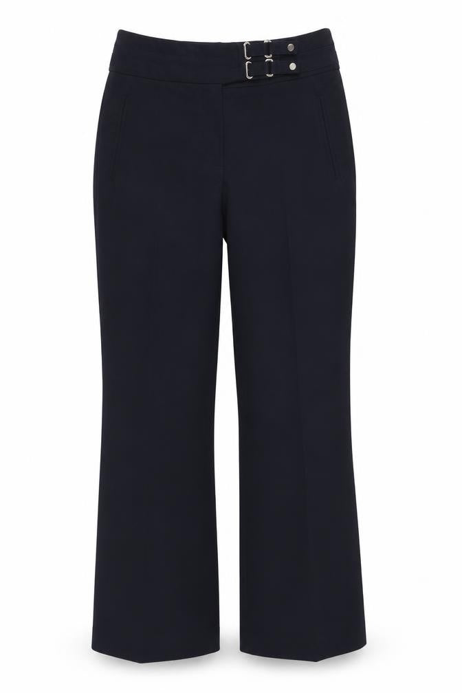 Womens UK Size 8 Per Una Regular Fit Dress Pants Blue Trousers
