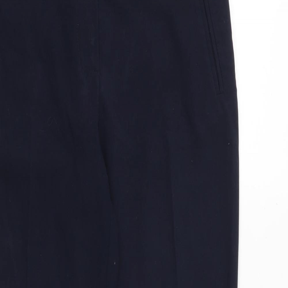 Womens UK Size 8 Per Una Regular Fit Dress Pants Blue Trousers