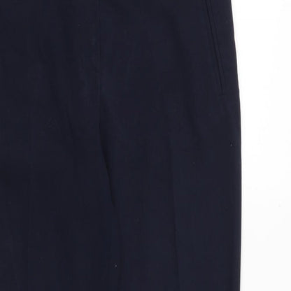 Womens UK Size 8 Per Una Regular Fit Dress Pants Blue Trousers