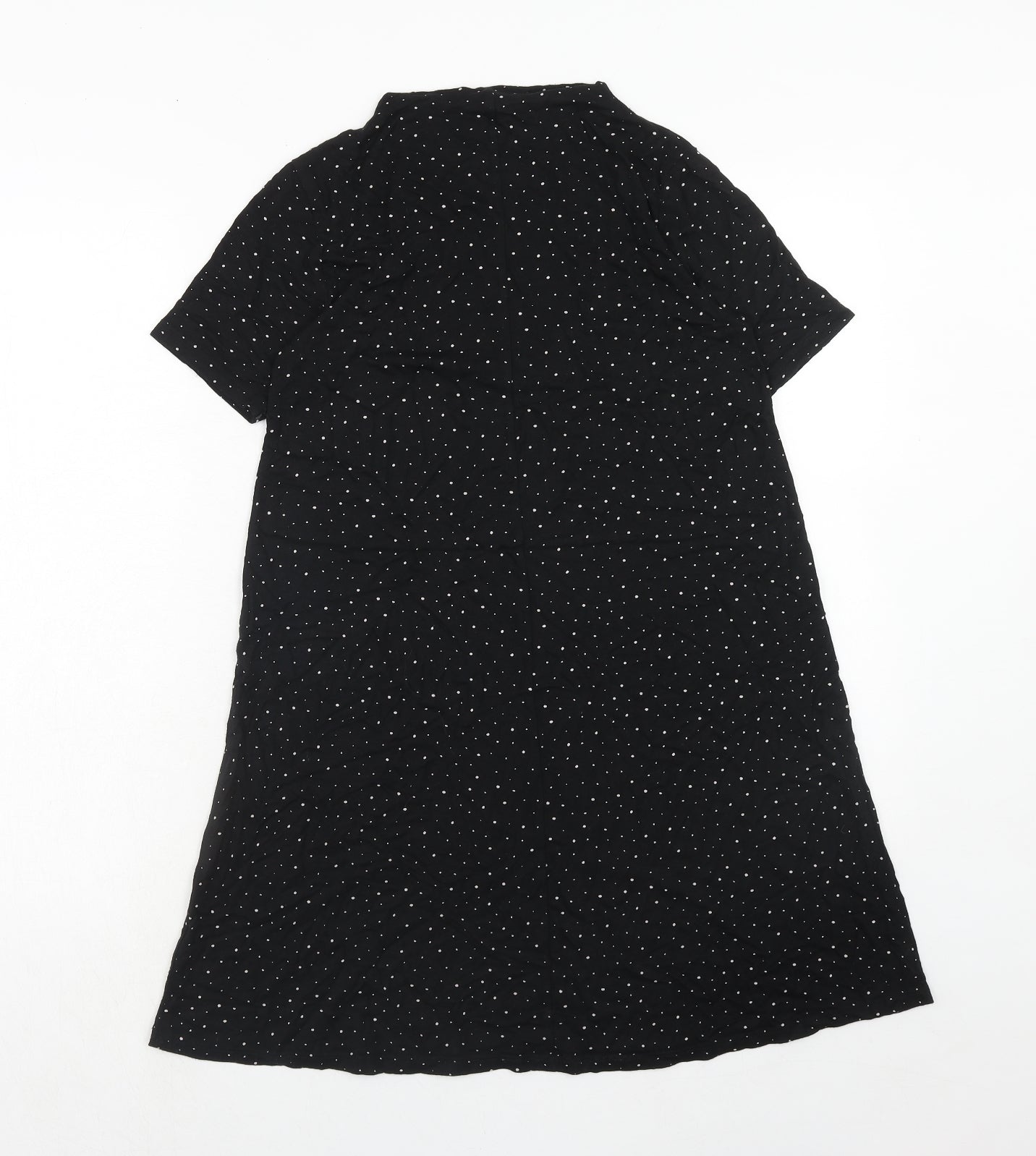 Pull&Bear Womens Black Viscose A-Line Size S Mock Neck Pullover