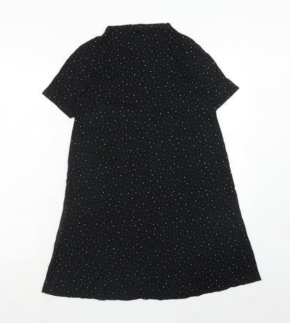 Pull&Bear Womens Black Viscose A-Line Size S Mock Neck Pullover