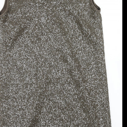 Autograph Womens Brown Polyamide A-Line Size 14 V-Neck Pullover