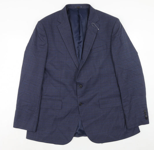 Mens UK Size 46 Marks and Spencer Regular Blue Suit Jacket