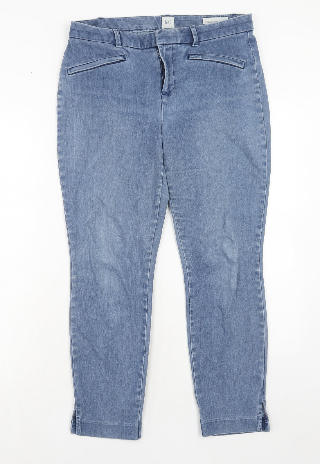 Womens UK Size 14 Gap Regular Fit Tapered Blue Jeans