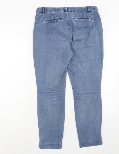 Womens UK Size 14 Gap Regular Fit Tapered Blue Jeans