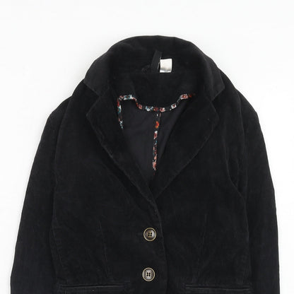 NEXT Womens Black Cotton Jacket Blazer Size 8