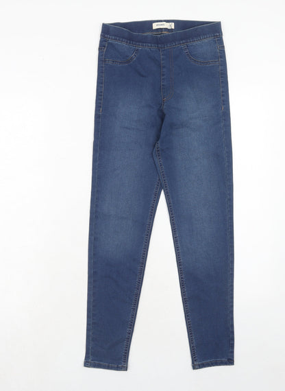 Marks and Spencer Womens Blue Cotton Jegging Jeans Size 6 Regular