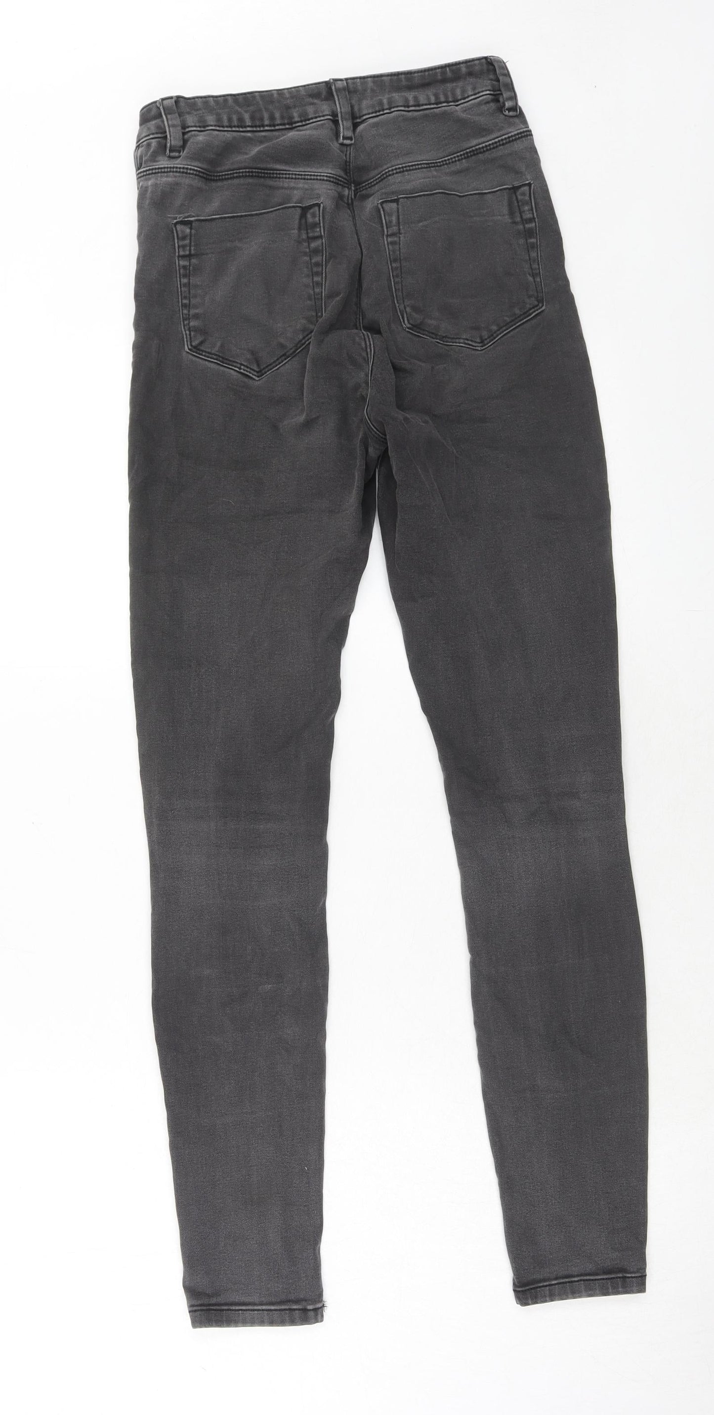 ASOS Womens Grey Cotton Skinny Jeans Size 26 in L34 in Regular Zip