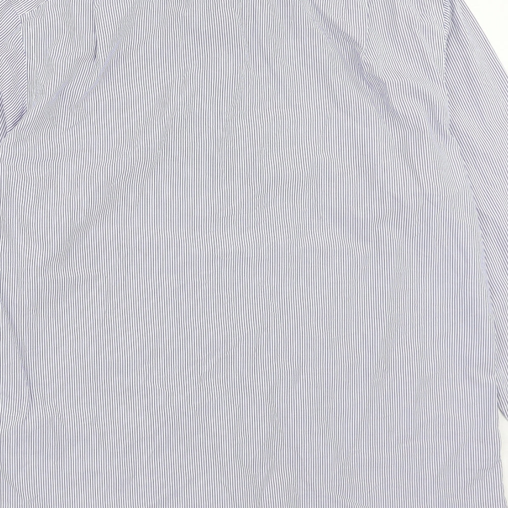 Mens UK Size 16.5 Charles Tyrwhitt Blue  Button-Up Long Sleeve Casual Shirt
