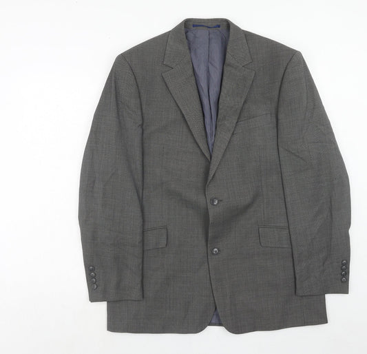 Mens UK Size 42 Daniel Hetcher Regular Grey Suit Jacket