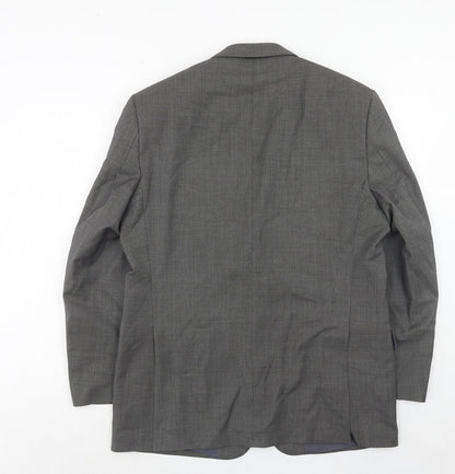 Mens UK Size 42 Daniel Hetcher Regular Grey Suit Jacket