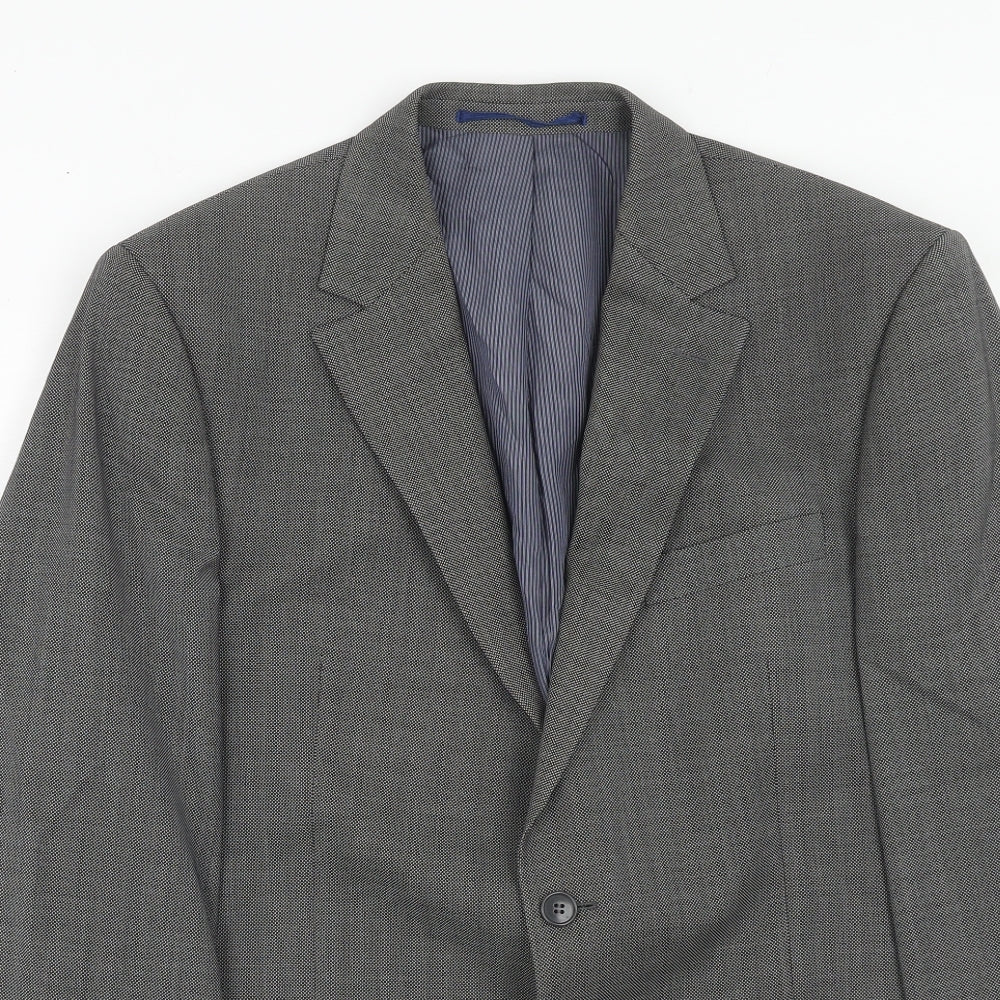 Mens UK Size 42 Daniel Hetcher Regular Grey Suit Jacket