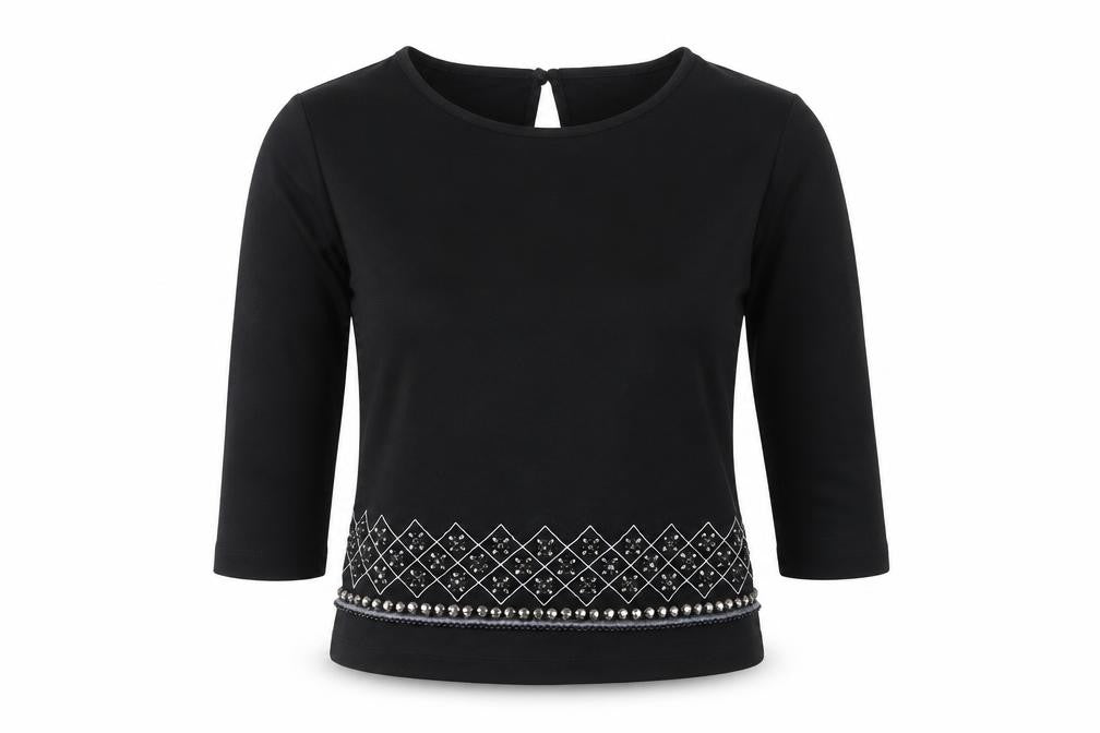 Womens UK Size XS Cooperative Black Basic Blouse