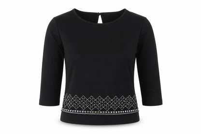 Womens UK Size XS Cooperative Black Basic Blouse