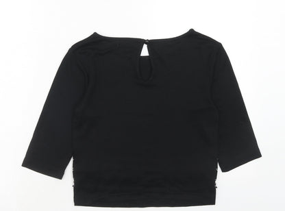 Womens UK Size XS Cooperative Black Basic Blouse
