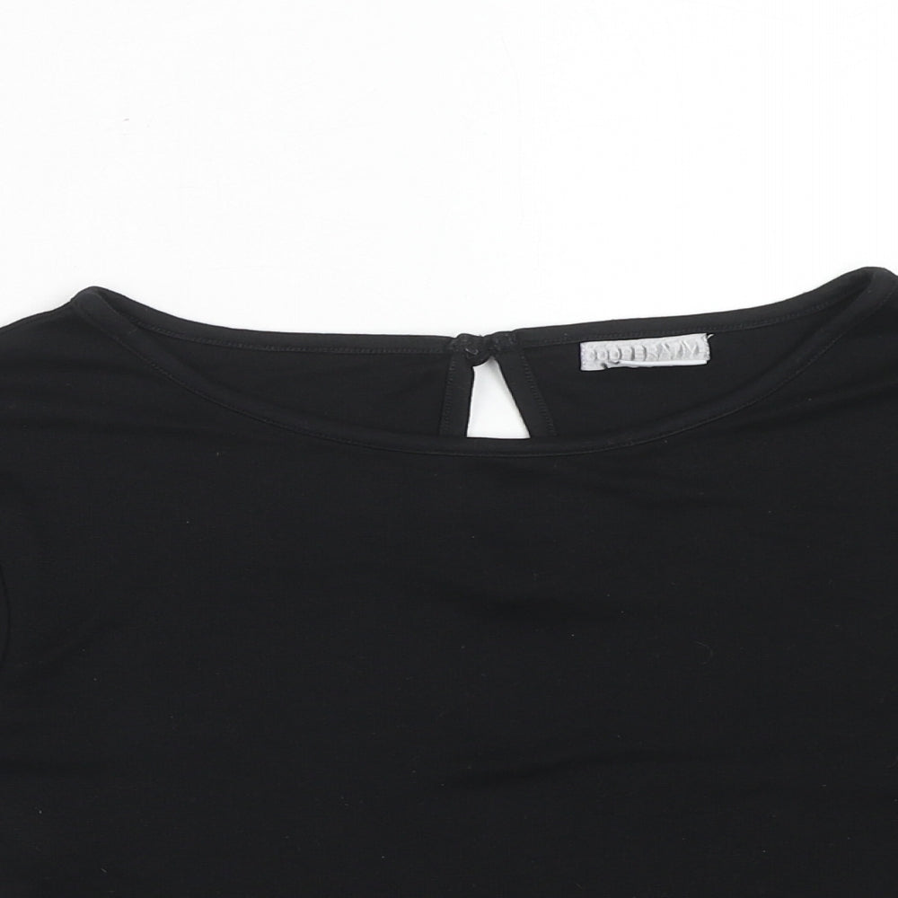 Womens UK Size XS Cooperative Black Basic Blouse