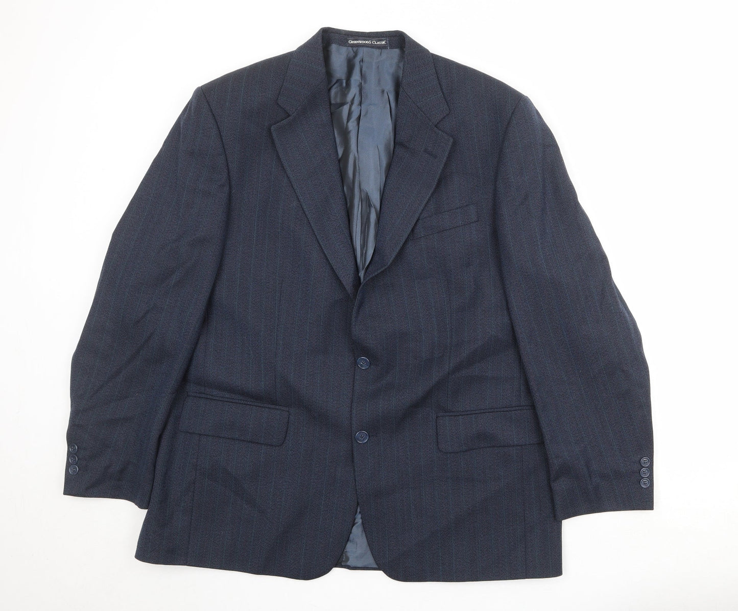 Mens UK Size 44 Greenwoods Regular Blue Suit Jacket