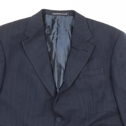Mens UK Size 44 Greenwoods Regular Blue Suit Jacket