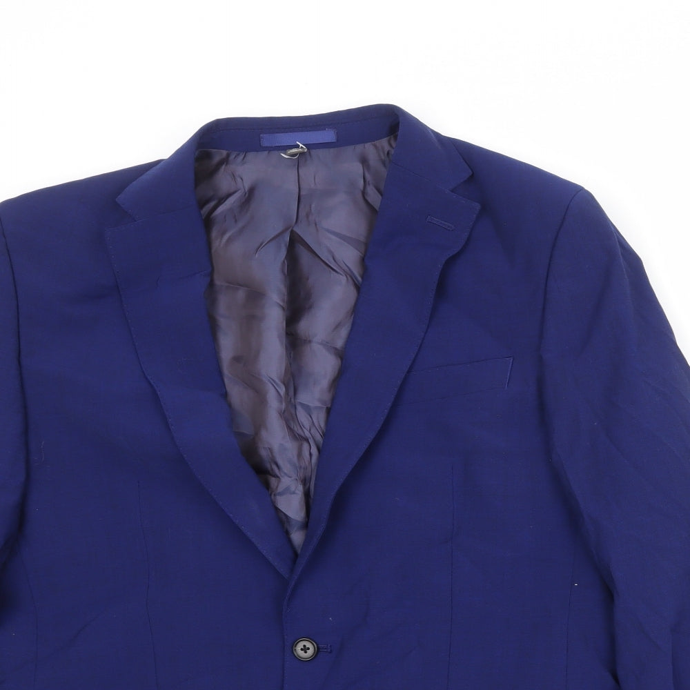 Mens UK Size 40 Marks and Spencer Regular Blue Suit Jacket