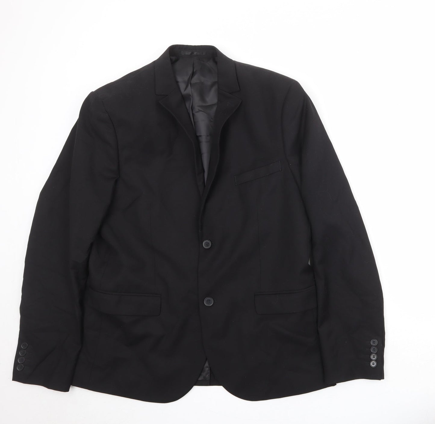 Mens UK Size 44 H&M Regular Black Suit Jacket