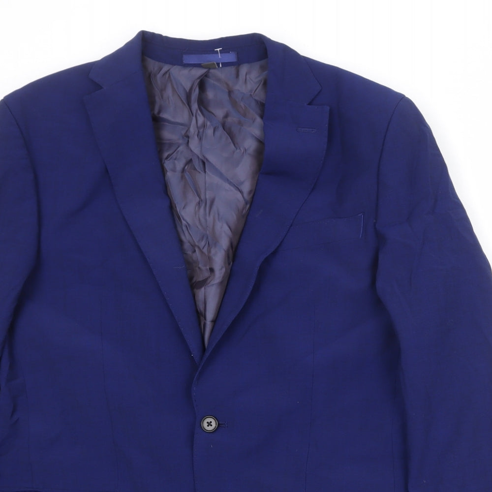 Mens UK Size 40 Marks and Spencer Regular Blue Suit Jacket