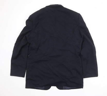 Mens UK Size 40 Charlton Grey Regular Black Suit Jacket