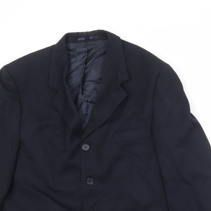 Mens UK Size 40 Charlton Grey Regular Black Suit Jacket