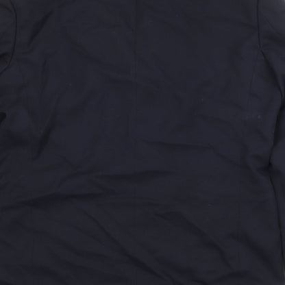 Mens UK Size 40 Charlton Grey Regular Black Suit Jacket
