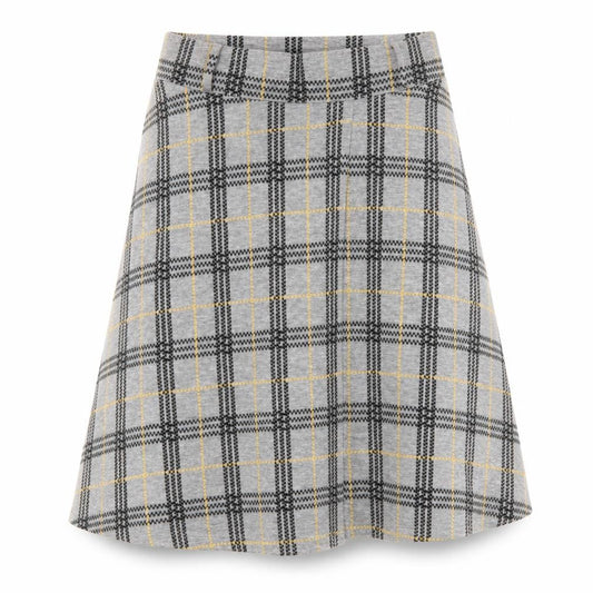 Esprit Womens Grey Plaid Polyester Swing Skirt Size L
