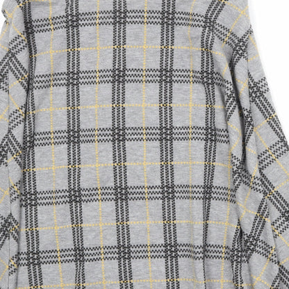 Esprit Womens Grey Plaid Polyester Swing Skirt Size L