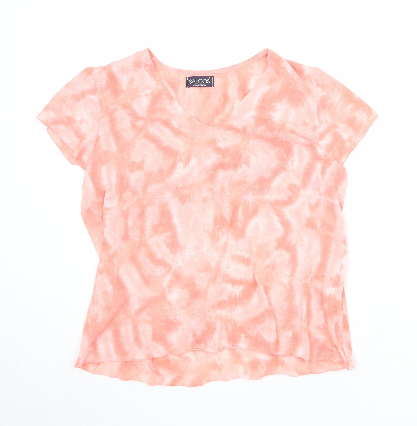 Womens UK Size M Saloos Pink Basic T-Shirt