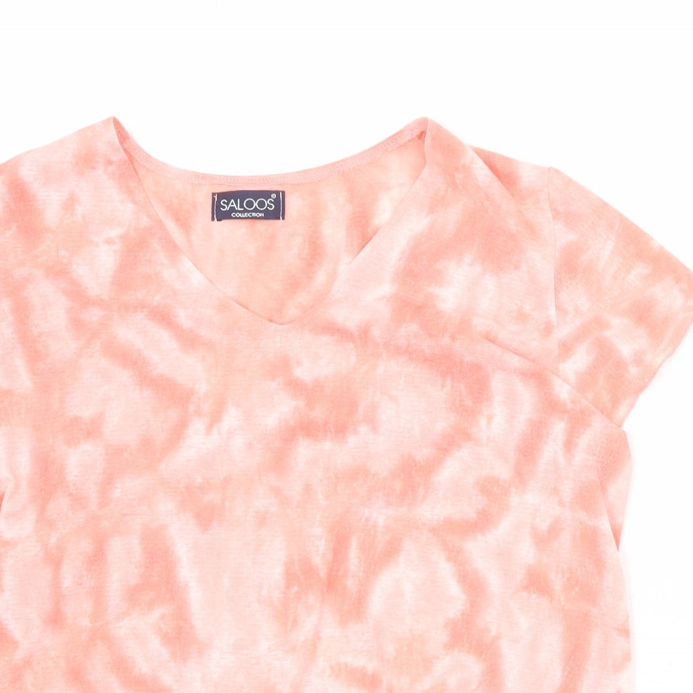 Womens UK Size M Saloos Pink Basic T-Shirt