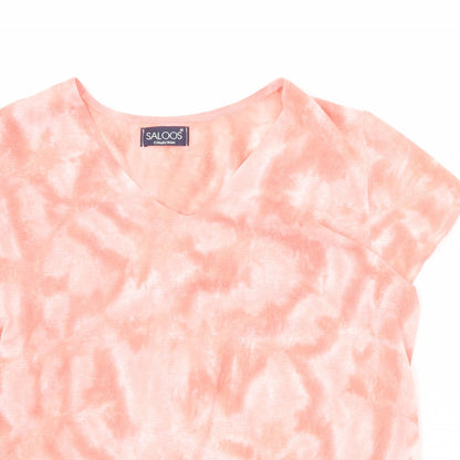 Womens UK Size M Saloos Pink Basic T-Shirt