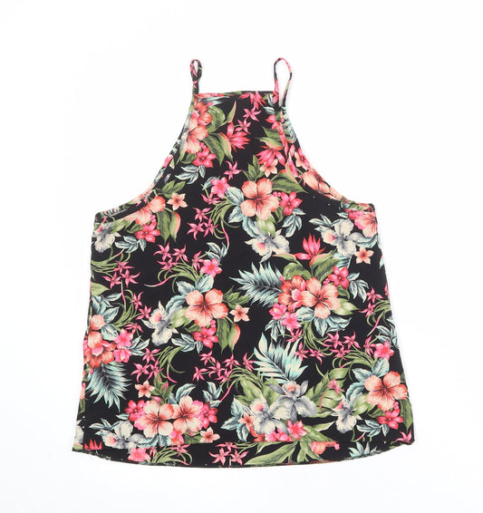 Womens UK Size 8 New Look Multicoloured Basic Tank