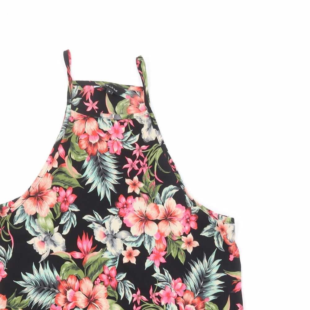 Womens UK Size 8 New Look Multicoloured Basic Tank