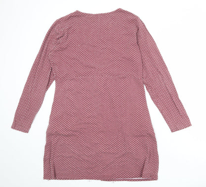 Brantree Womens Pink Polka Dot Bamboo A-Line Size L Round Neck Pullover