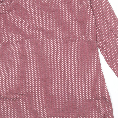 Brantree Womens Pink Polka Dot Bamboo A-Line Size L Round Neck Pullover