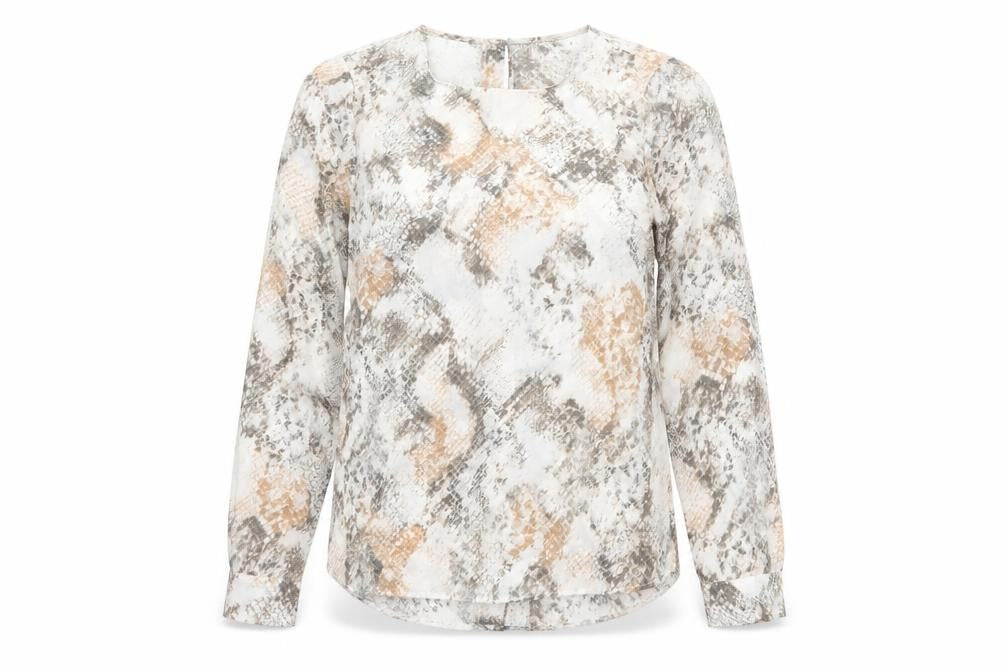 Womens UK Size 10 New Look Beige Basic Blouse