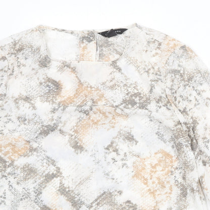 Womens UK Size 10 New Look Beige Basic Blouse