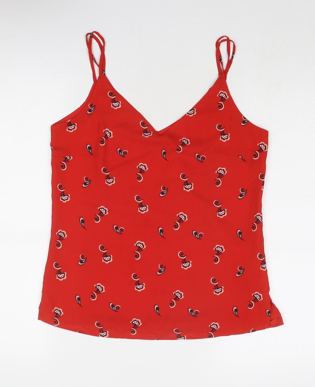 Womens UK Size 8 Marks and Spencer Red Basic Tank